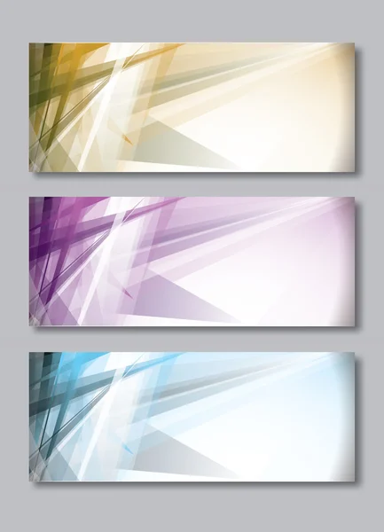 Set of Three Banners. Vector Headers. — Stock Vector