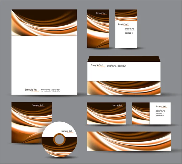 Paquete de identidad moderna. Diseño vectorial. Letterhead, tarjetas de visita, cd, dvd, sobre, banner, encabezado . — Archivo Imágenes Vectoriales