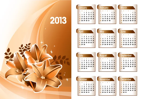 Kalender 2013. — Stockvektor