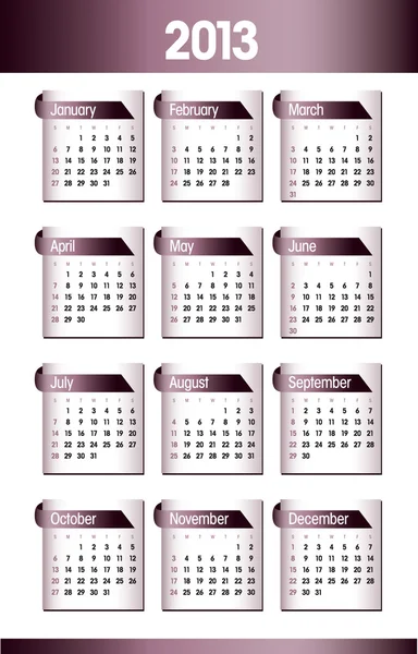 Calendrier 2013 . — Image vectorielle