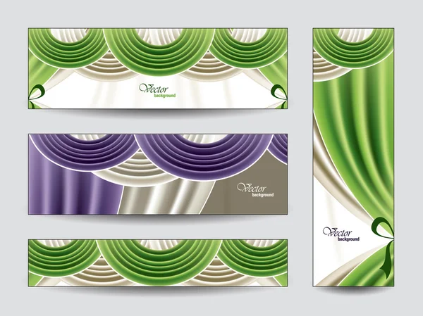 Conjunto de Vector Banners. Contexto abstrato . — Vetor de Stock