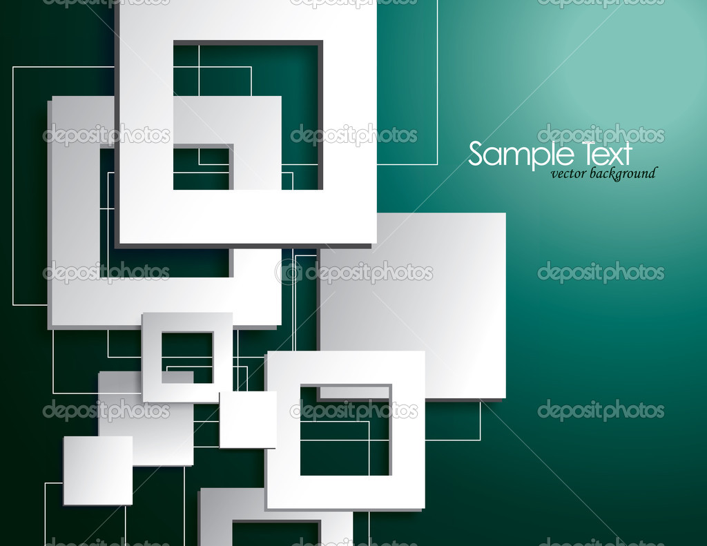 Abstract Background with 3D Squares.