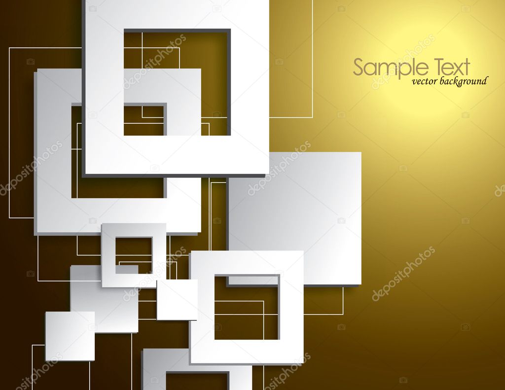 Abstract Vector Background with 3D Squares.
