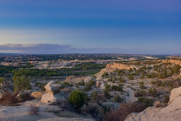 Stad Farmington New Mexico Schemering Stockfoto