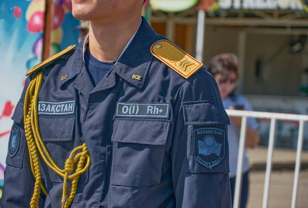 Kazakhstan, Kokshetau - July 25, 2022. onscription of recruits to the armed forces of Kazakhstan