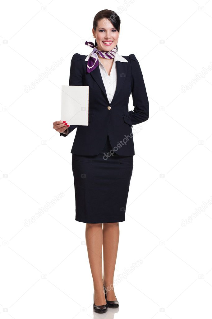 fullbody of a young beautiful business woman