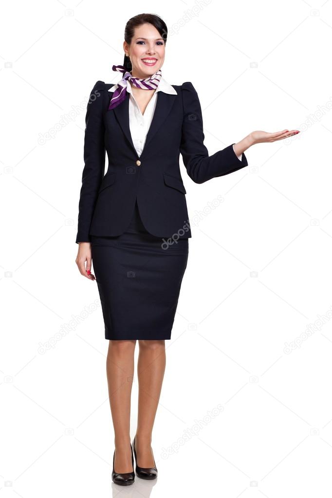 fullbody of a young beautiful business woman