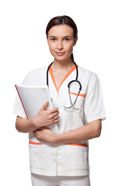 Nurse holding file — Stock Photo, Image