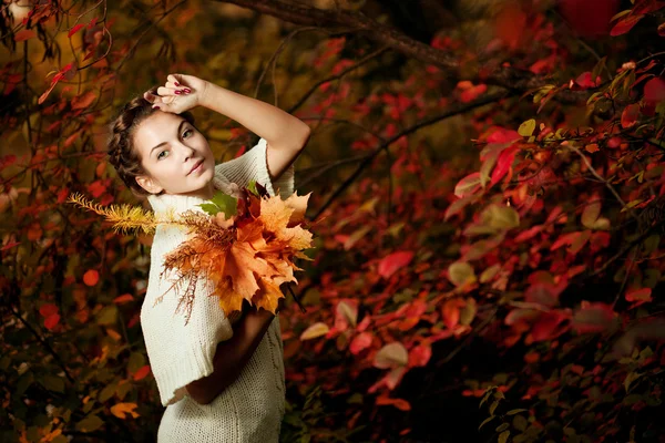 Herbstfrau. — Stockfoto