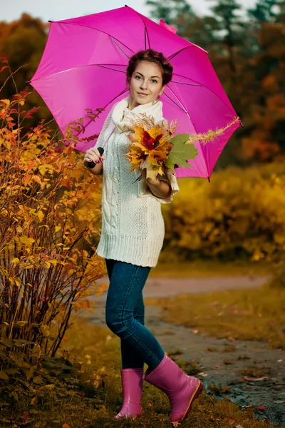 Herbstfrau. — Stockfoto
