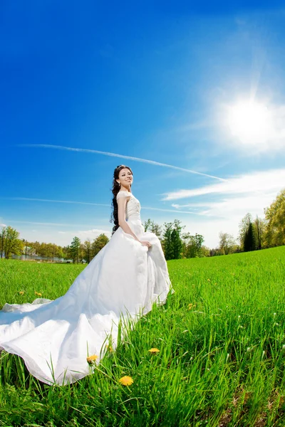 La novia en el campo —  Fotos de Stock