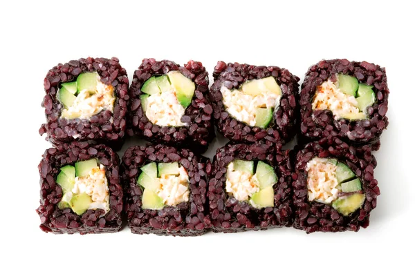 Sushi con arroz negro Imagen de archivo