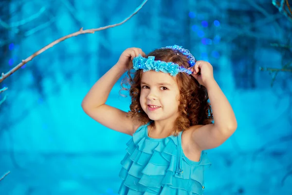 Little winter fairy tale girl — Stock Photo, Image