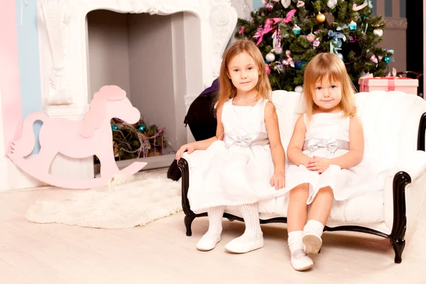 Lovely two girls at home — Stock Photo, Image