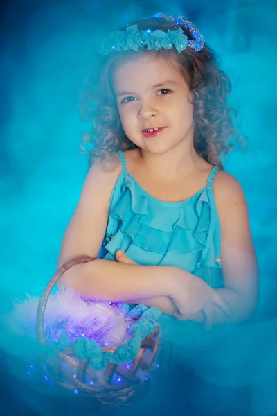 Pequena menina conto de fadas inverno Fotografia De Stock