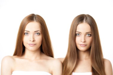 iki güzel genç kadın Güzellik Portresi