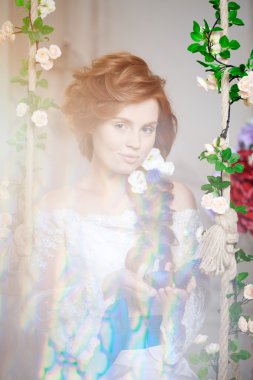 Güzellik gelin çiçekleri ile lüks iç