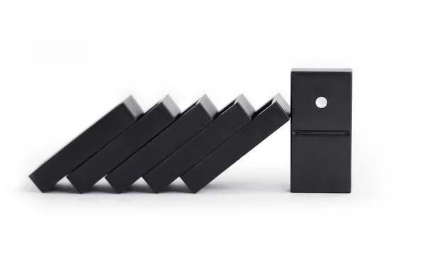 Domino effect concept with leader — Stock Photo, Image