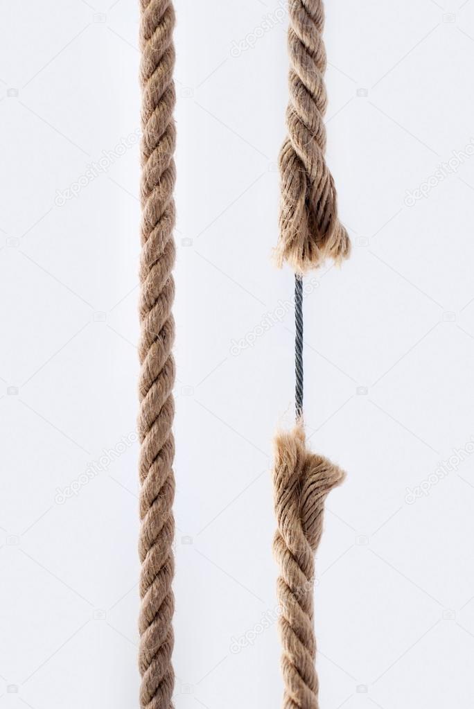 Rope with metal cable