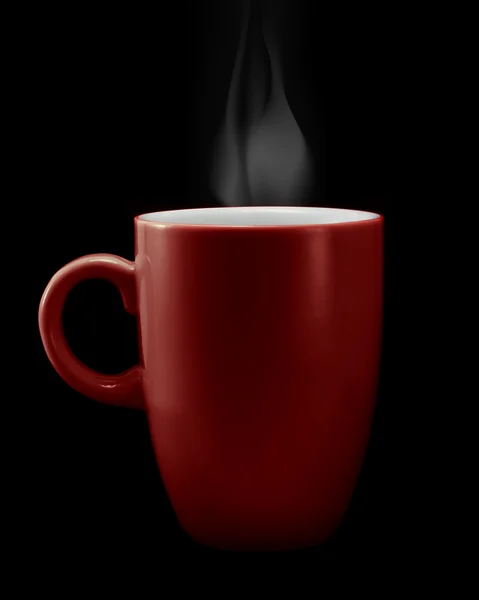 Tasse de café sur fond noir — Photo