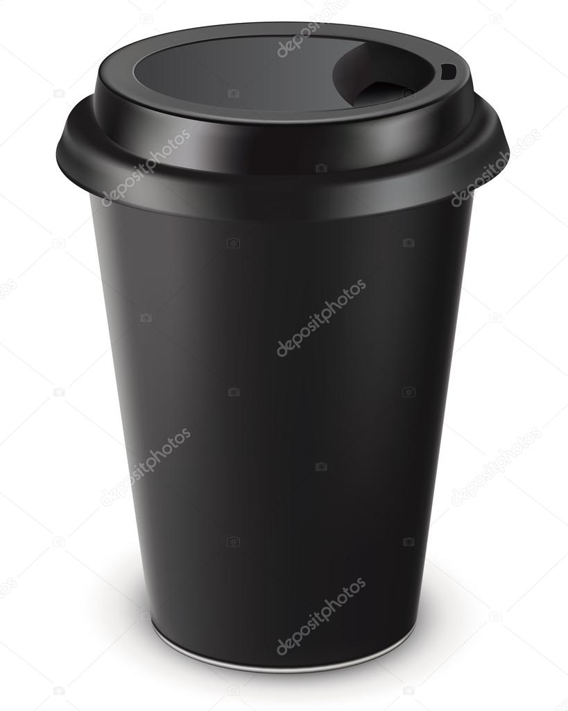 Disposable coffee cup isolated. Vector illustration