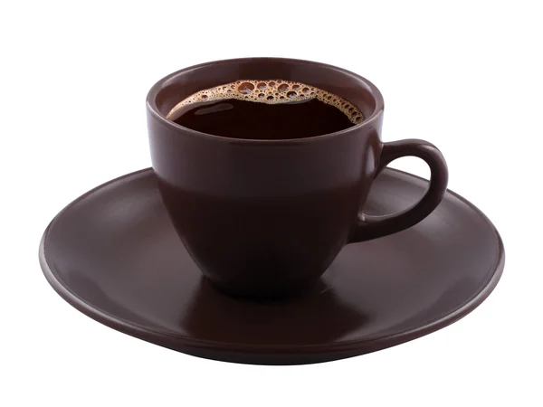 Чашка кави ізольована на білому. Відсічний контур — стокове фото