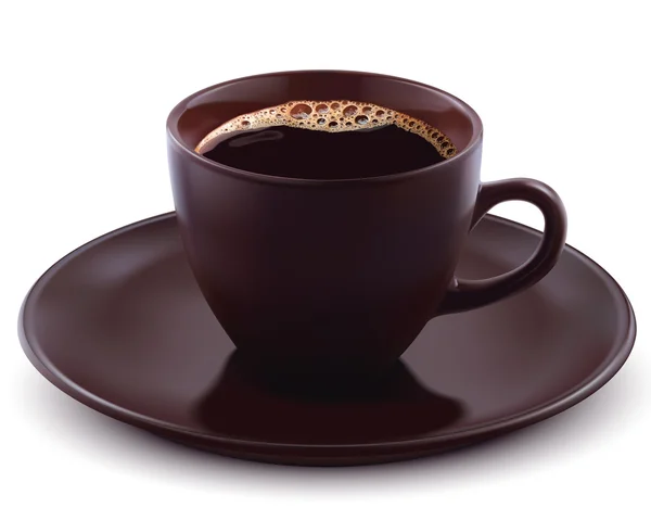 Tasse Kaffee isoliert. Vektorillustration — Stockvektor