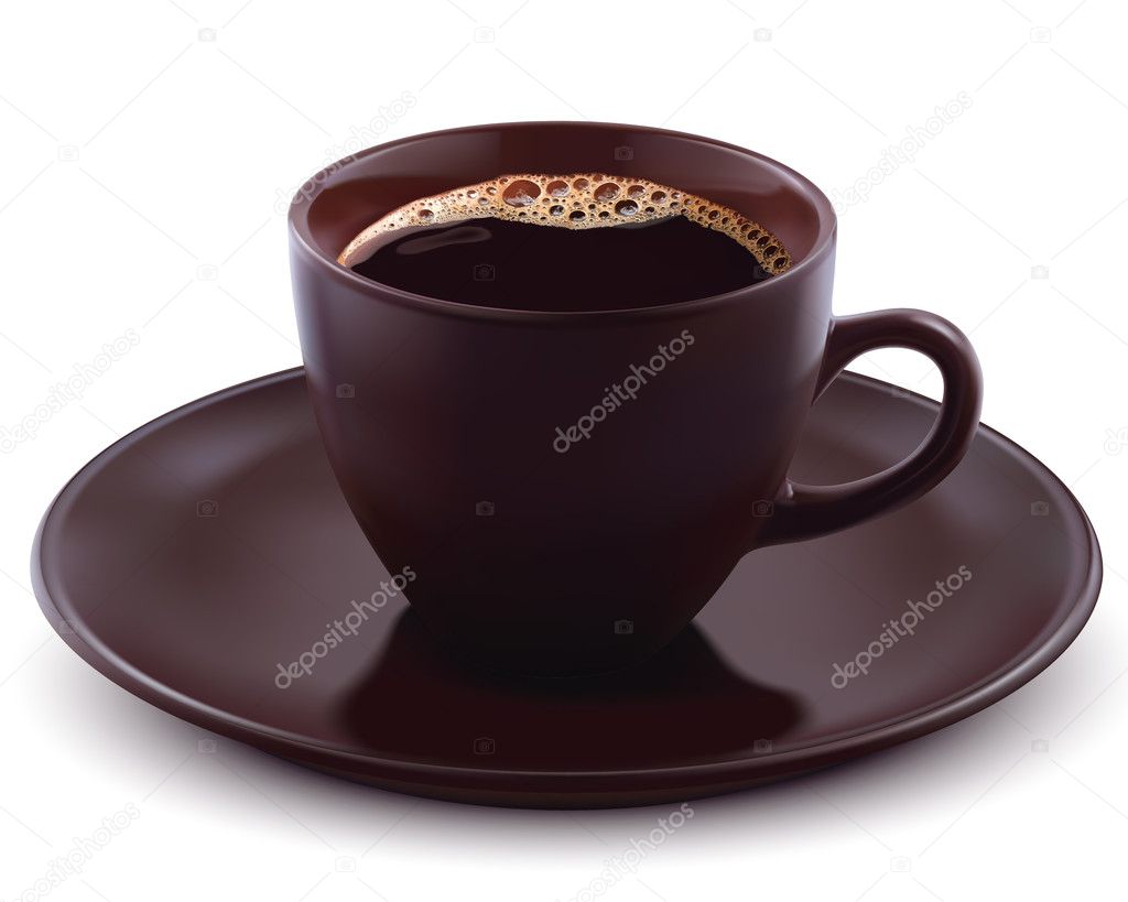 Cup of coffee isolated. Vector illustration