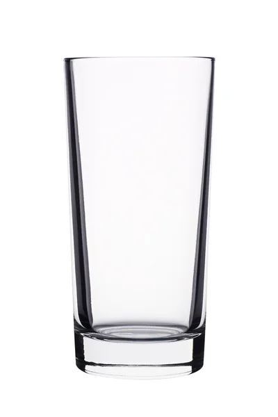 Άδειο ποτήρι απομονωμένα σε λευκό. διαδρομή αποκοπής — Φωτογραφία Αρχείου