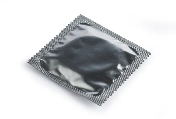 Condom isolated on white. Clipping path — Stock Photo, Image