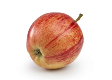 Kırmızı elma izole yanında. kırpma yolu