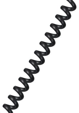 spiral telefon kablosu üzerinde beyaz izole. vektör çizim