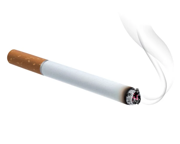 Brennende Zigarette. Vektorillustration — Stockvektor