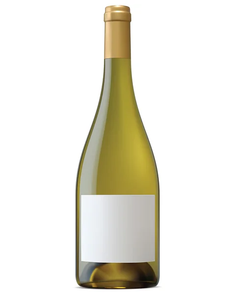 Boş etiketleri izole Burgundy şarap şişesi. vektör illustra — Stok Vektör