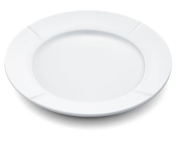 Empty plate isolated on a white. Vector illustration — Stock Vector