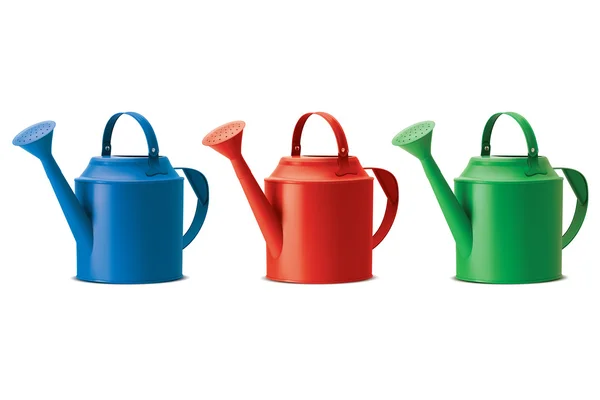 Watering cans set. Isolated. Vector illustration — Stock Vector