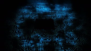 Elektriksel itici güç, mikro devrenin devrelerinden geçiyor. Bilgisayar devre kartındaki bir enerji dalgasına dayanıyor. Döngülü