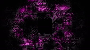 Elektriksel itici güç, mikro devrenin devrelerinden geçiyor. Bilgisayar devre kartındaki bir enerji dalgasına dayanıyor. Döngülü