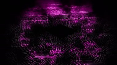 Elektriksel itici güç, mikro devrenin devrelerinden geçiyor. Bilgisayar devre kartındaki bir enerji dalgasına dayanıyor. Döngülü