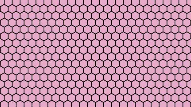 Onde Colorée Déplaçant Dans Une Grille Hexagonale Une Toile Fond — Video