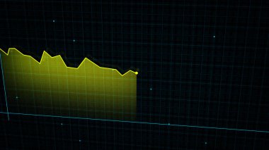Teknoloji tarzı dijital gelir çizgisi grafiğinin yüksek teknolojili bir şebekeyle karşılaştırılması. Sunum, reklam ve karlılık ve istatistik kavramı