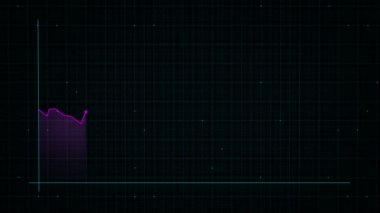 Teknoloji tarzında yüksek teknolojili dijital gelirin doğrusal çizelgesi. Sunum, reklam ve karlılık ve istatistik kavramı