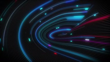 Çizgileri olan bir yüzeydeki spiral girdap ışık akımları. Sunumlar, tatiller ve görüntüler için renkli ve dekoratif arka planlar. Işık yükselen dalga hareketleri