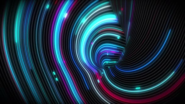 Flussi Spirale Vortice Luce Una Superficie Con Linee Sfondi Colorati — Video Stock