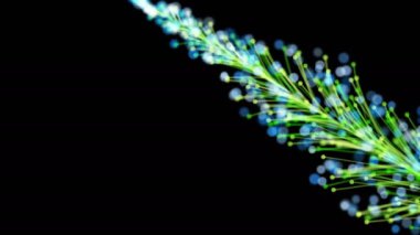 Parlak bir dalın, siyah bir zemin üzerinde parçacıklarla dinamik ve zarif bir şekilde büyüyen şık bir animasyonu. Büyülü muhteşem bitki örtüsü. Herhangi bir tasarımın mükemmel arkaplanı ve ögesi