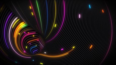 3D görüntüleme spiral parlak girdap çizgilerle dolu bir yüzey üzerinde ışık akışı. Sunumlar, tatiller, çekimler için renkli dekoratif arka planlar. Kapak tasarımı şablonu, iş broşürü düzeni, duvar kağıdı