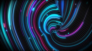 3D görüntüleme spiral parlak girdap çizgilerle dolu bir yüzey üzerinde ışık akışı. Sunumlar, tatiller, çekimler için renkli dekoratif arka planlar. Kapak tasarımı şablonu, iş broşürü düzeni, duvar kağıdı