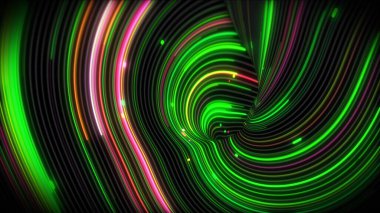 3D görüntüleme spiral parlak girdap çizgilerle dolu bir yüzey üzerinde ışık akışı. Sunumlar, tatiller, çekimler için renkli dekoratif arka planlar. Kapak tasarımı şablonu, iş broşürü düzeni, duvar kağıdı