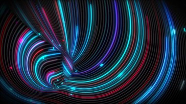 3D görüntüleme spiral parlak girdap çizgilerle dolu bir yüzey üzerinde ışık akışı. Sunumlar, tatiller, çekimler için renkli dekoratif arka planlar. Kapak tasarımı şablonu, iş broşürü düzeni, duvar kağıdı