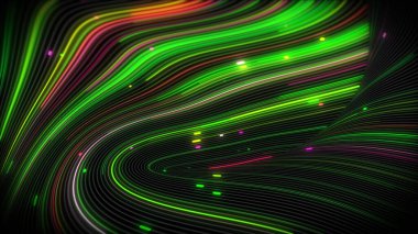 3D görüntüleme spiral parlak girdap çizgilerle dolu bir yüzey üzerinde ışık akışı. Sunumlar, tatiller, çekimler için renkli dekoratif arka planlar. Kapak tasarımı şablonu, iş broşürü düzeni, duvar kağıdı